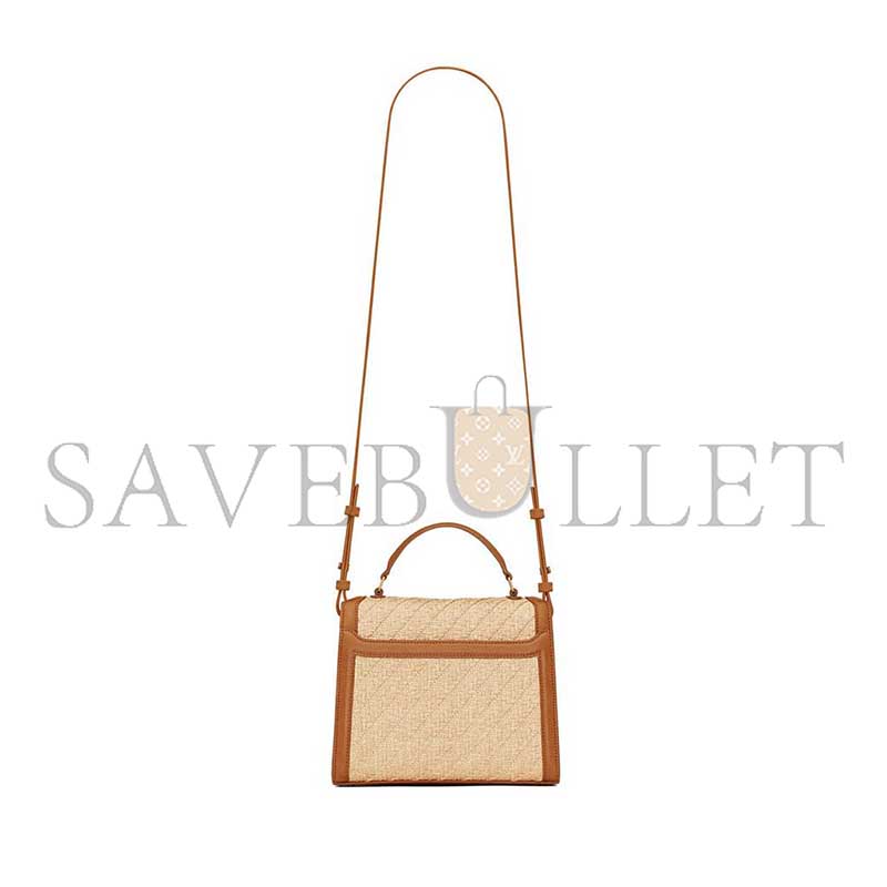 YSL CASSANDRA MONOGRAM MINI RAFFIA BAG 602716 (20*16*7.5cm)